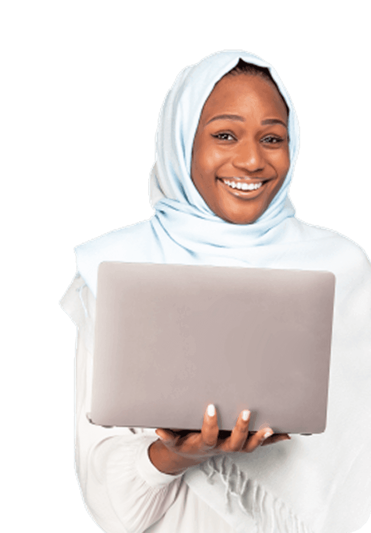 Hijab Woman with Laptop